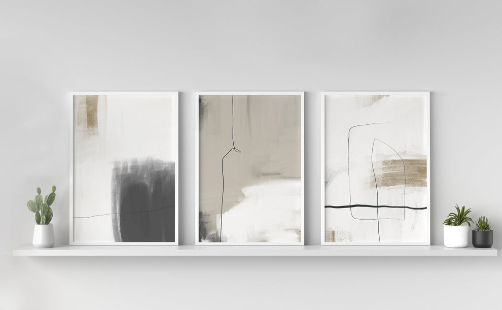 لوحات فنية جدارية (3 إطارات)