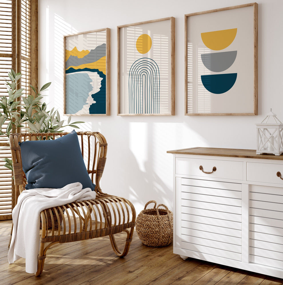 Distinctive abstract art (3 Frames) – View 2 – Beitouti wall frames