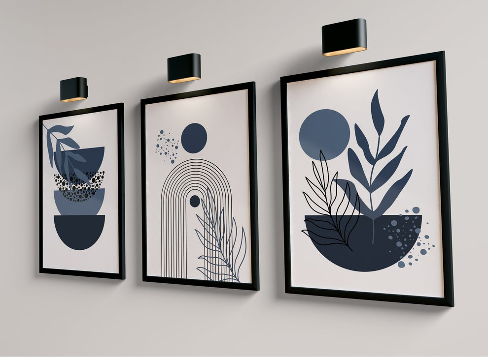 ألوان دافئة تجريدية (3 إطارات)