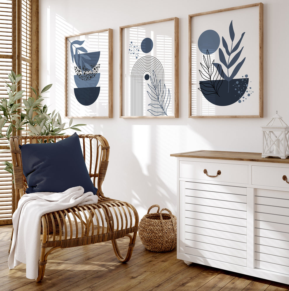 ألوان دافئة تجريدية (3 إطارات)