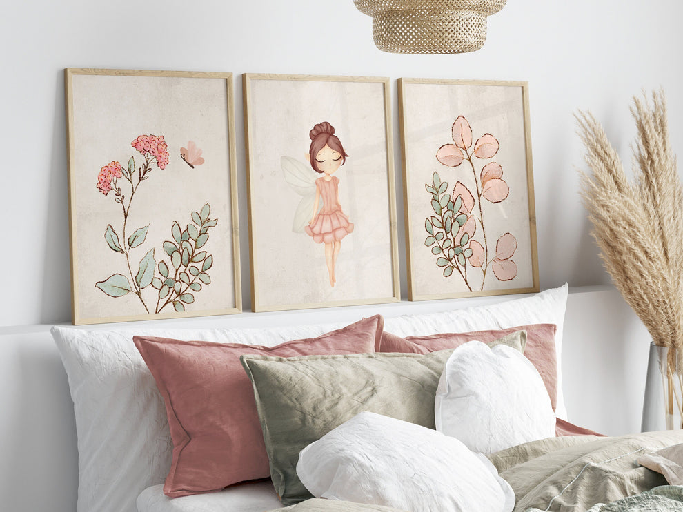 Fairies with roses are fun. (3 Frames) – View 2 – Beitouti wall frames