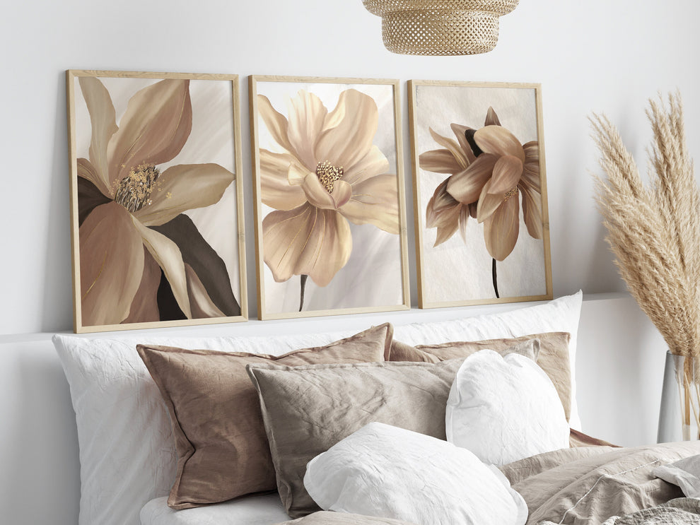 Golden Flow set (3 Frames) – View 3 – Beitouti wall frames