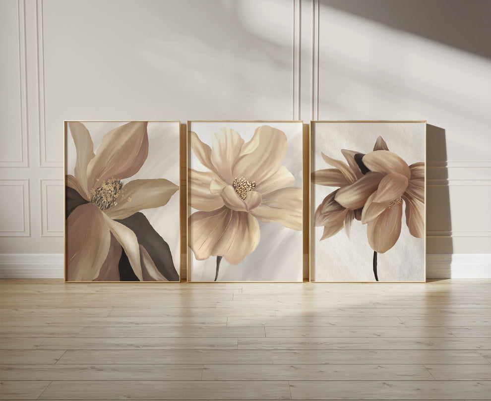 Golden Flow set (3 Frames) – View 4 – Beitouti wall frames