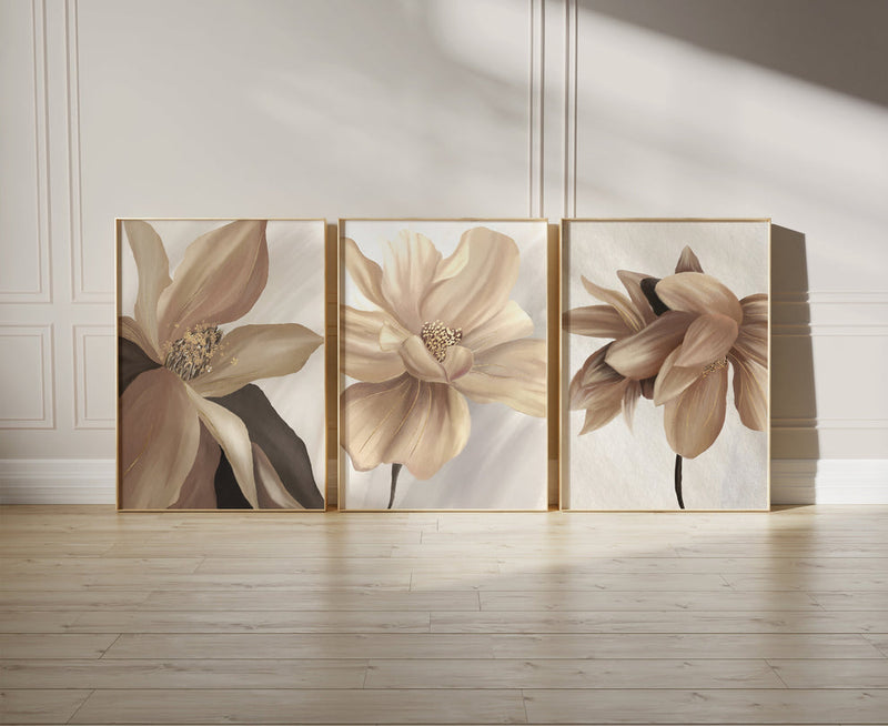 Golden Flow set (3 Frames) – View 4 – Beitouti wall frames