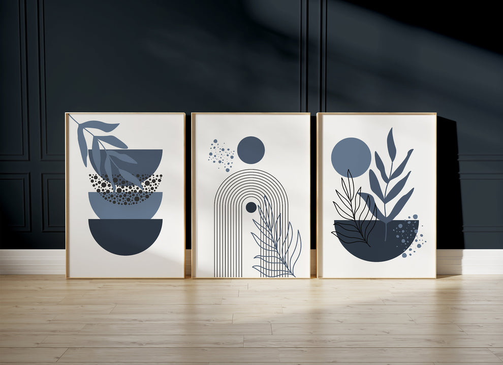 ألوان دافئة تجريدية (3 إطارات)