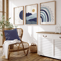 Dawn Blue set (3 Frames) – View 3 – Beitouti wall frames