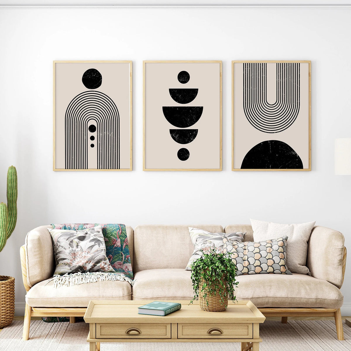 Boho harmony set (3 Frames) – View 2 – Beitouti wall frames