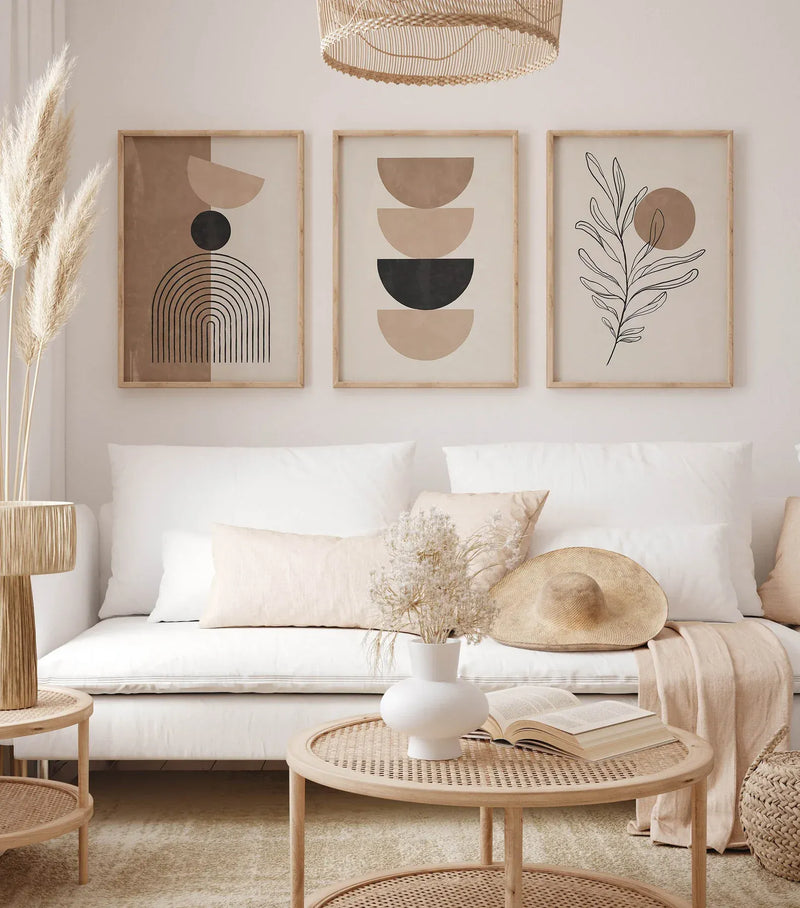Rattan glow set (3 Frames) – View 2 – Beitouti wall frames