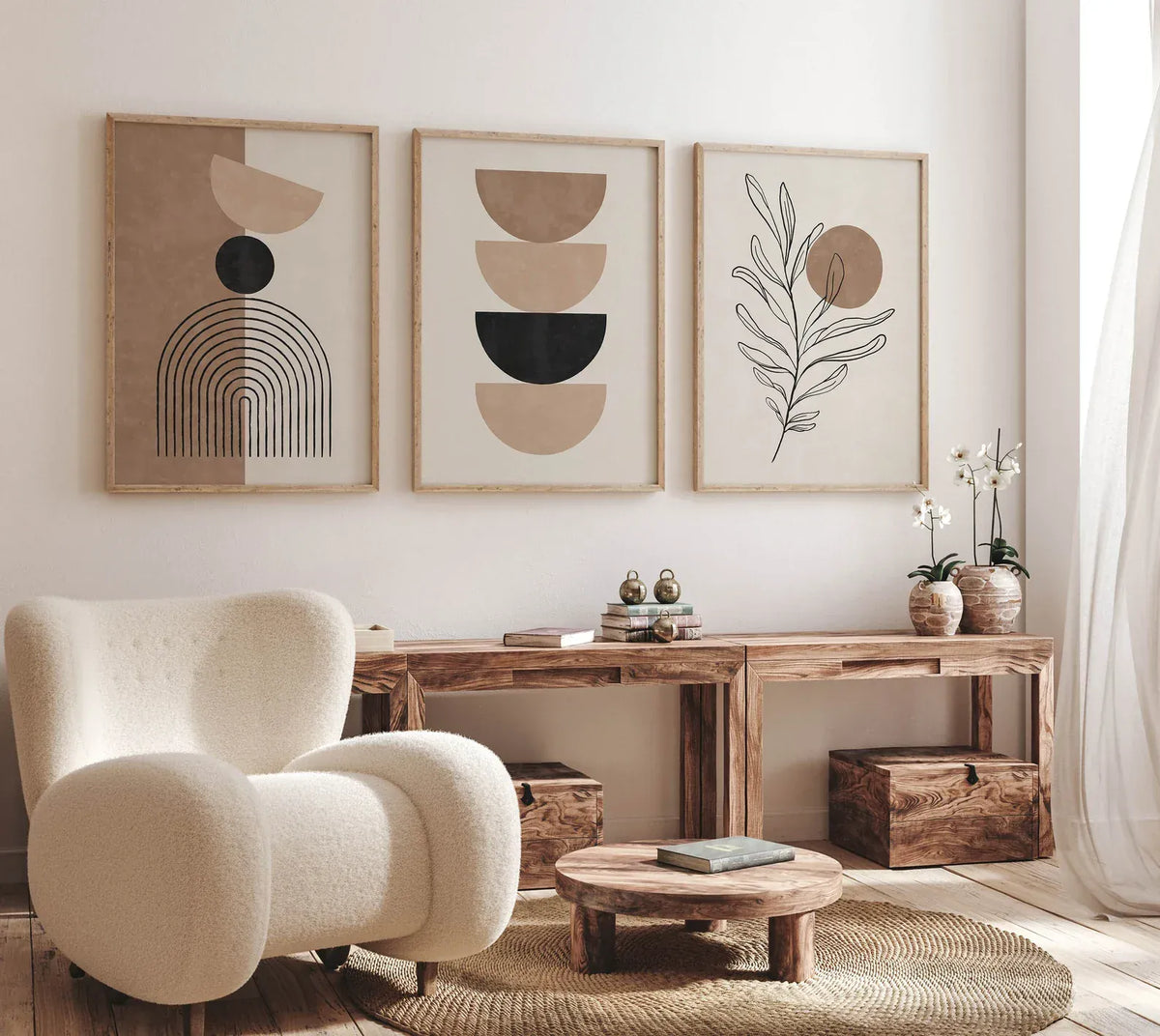 Rattan glow set (3 Frames) – Wall frame set by Beitouti