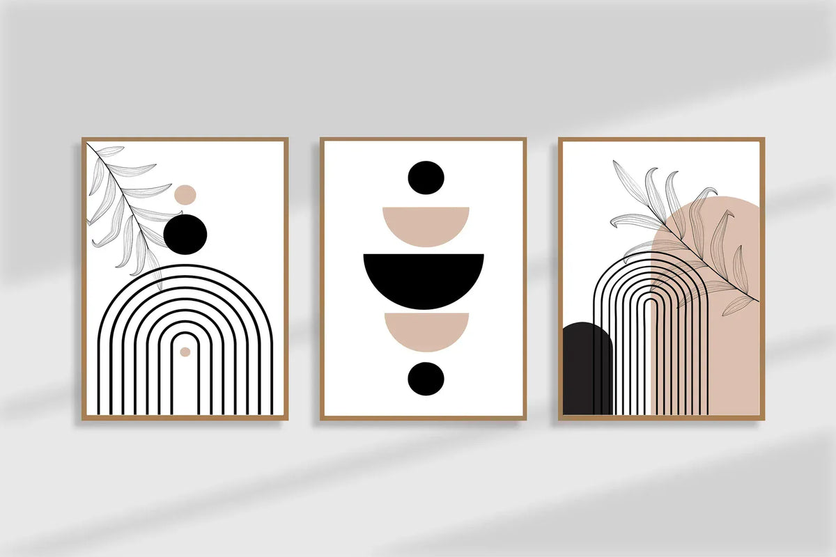 Boho shades set (3 Frames) – View 2 – Beitouti wall frames