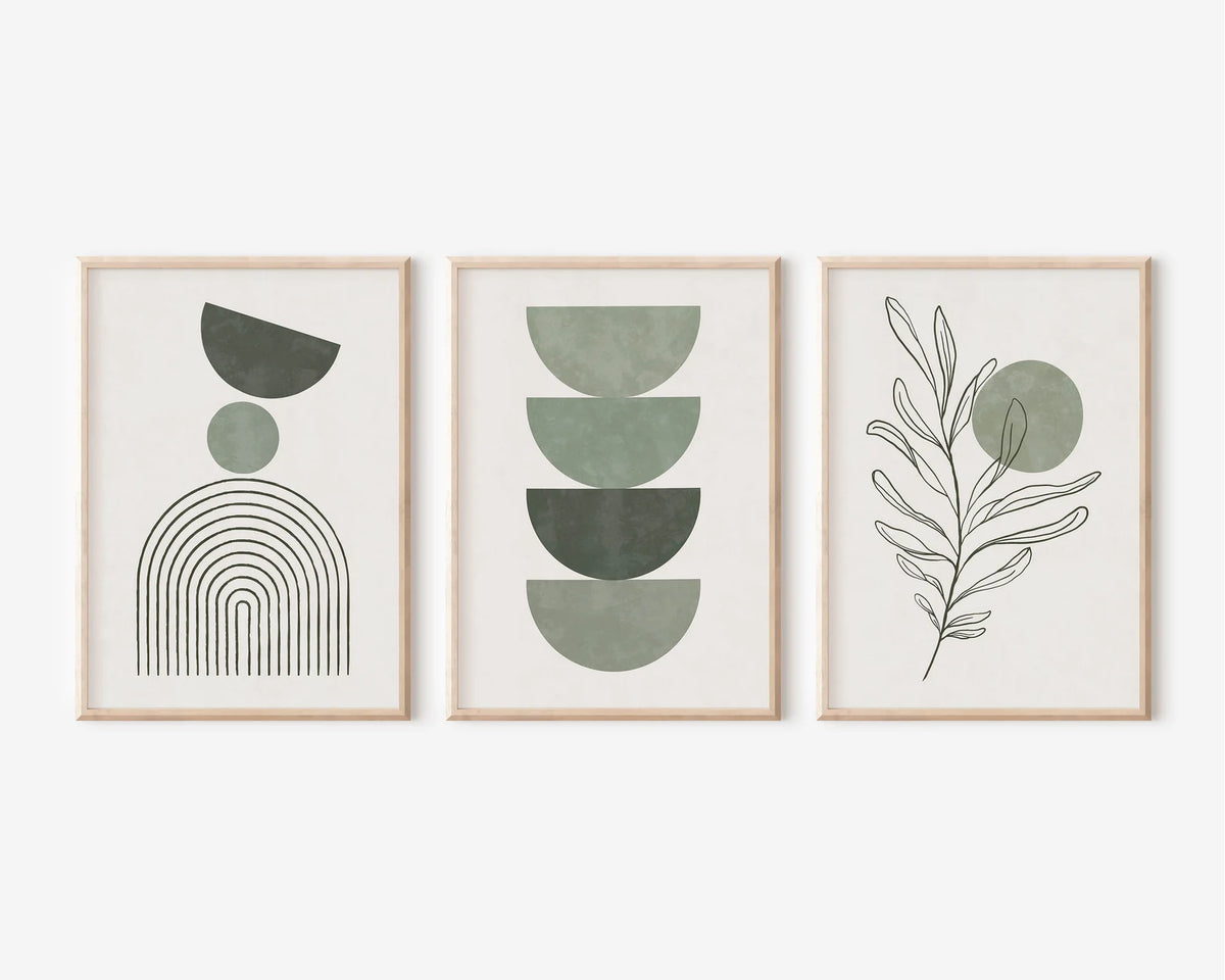 Olive calm set (3 Frames) – View 3 – Beitouti wall frames