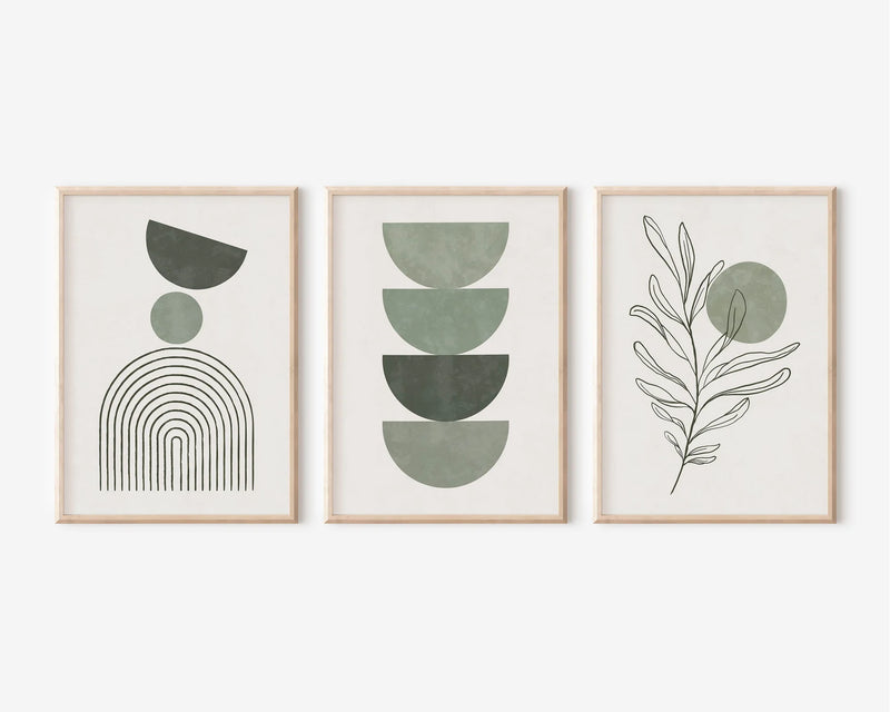 Olive calm set (3 Frames) – View 3 – Beitouti wall frames