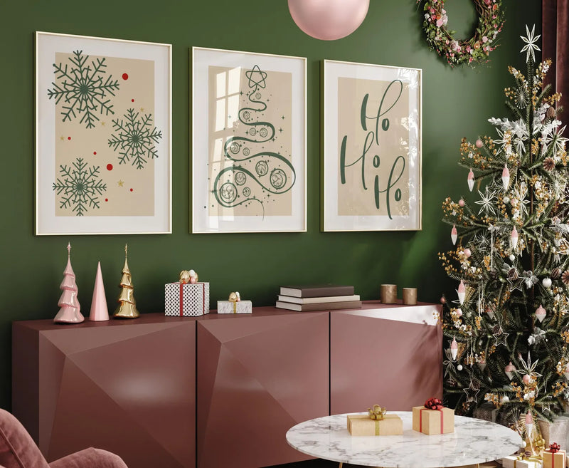 Christmas Touch set (3 Frames) – View 2 – Beitouti wall frames