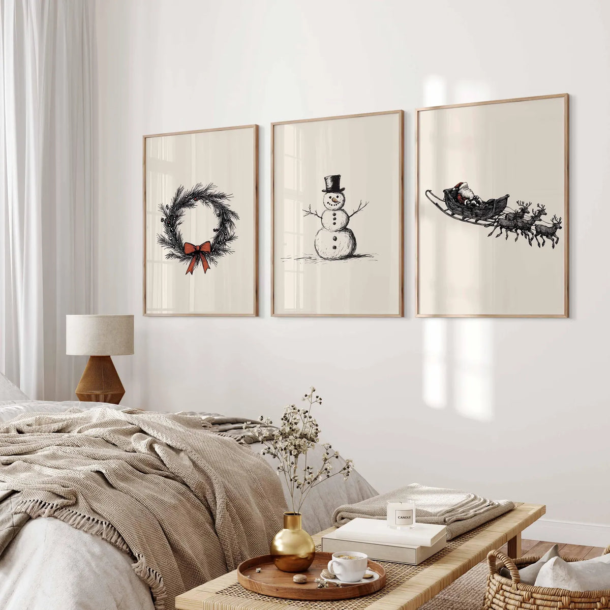 Christmas Charm set (3 Frames) – View 2 – Beitouti wall frames