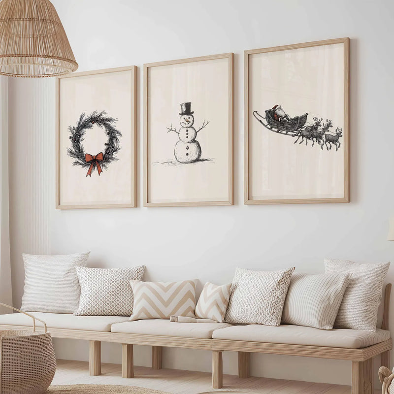 Christmas Charm set (3 Frames) – Wall frame set by Beitouti