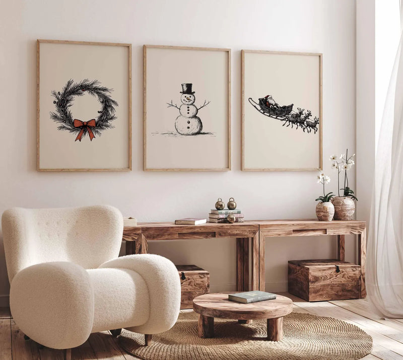 Christmas Charm set (3 Frames) – View 3 – Beitouti wall frames