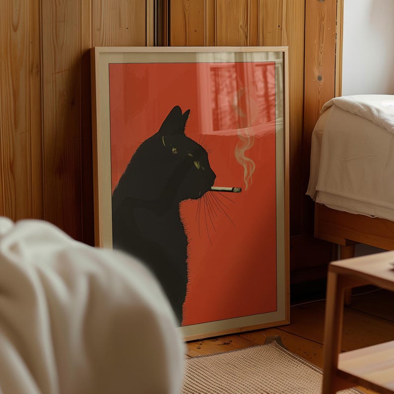 The Black Cat Wall Art